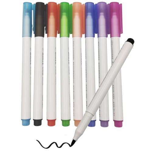 Caxmtu Rotuladores para pizarra blanca, con punta fina, 8 unidades