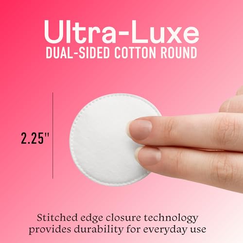 Image of Swisspers Smooth Moves Ultra-Luxe Premium Cotton Rounds - 100 Count (Pack of 1) - Hypoallergenic Makeup Remover Pads for Sensitive Skin, USA Made, Vegan, Lint-Free, Paraben Free