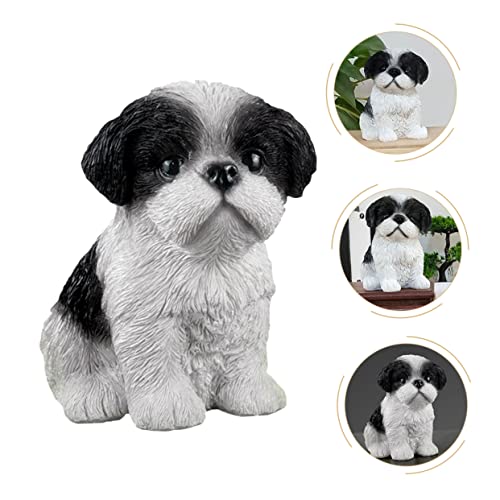 Figura de Perro Shih Tzu de Resina 13x13x10 cm Decoración Hogar miniatura 5