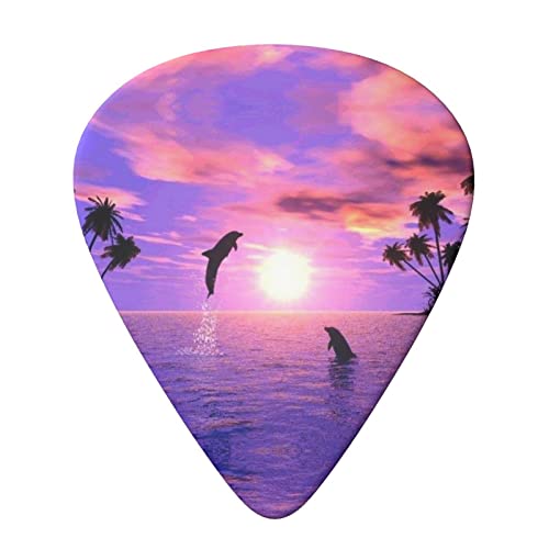 Sunset Dolphins Lot de 6 médiators pour guitare acoustique, guitare électrique, basse, ukulélé – fins, moyens et épais - Les Beatles, Paul McCartney, John Lennon, RIngo Starr, George Harrison Sunset Dolphins Lot de 6 médiators pour guitare acoustique, guitare électrique, basse, ukulélé - fins, moyens et épais – Image 4