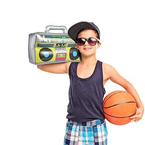 Meekoo Inflatable Boombox 16.5 Inches Inflatable Boom Box 80S 90S Party Decorations For Rappers Hip Hop B-Boys Costume Accessory Party Supplies thumb #4