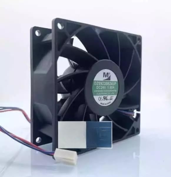 Image of Axial Fan 92mm x 92mm x 38mm, 24V DC, 5800 RPM, 3-Pin, Compatible with Laptop, Desktop, Server, Gaming Console, Router, Printer, Amplifier, Inverter