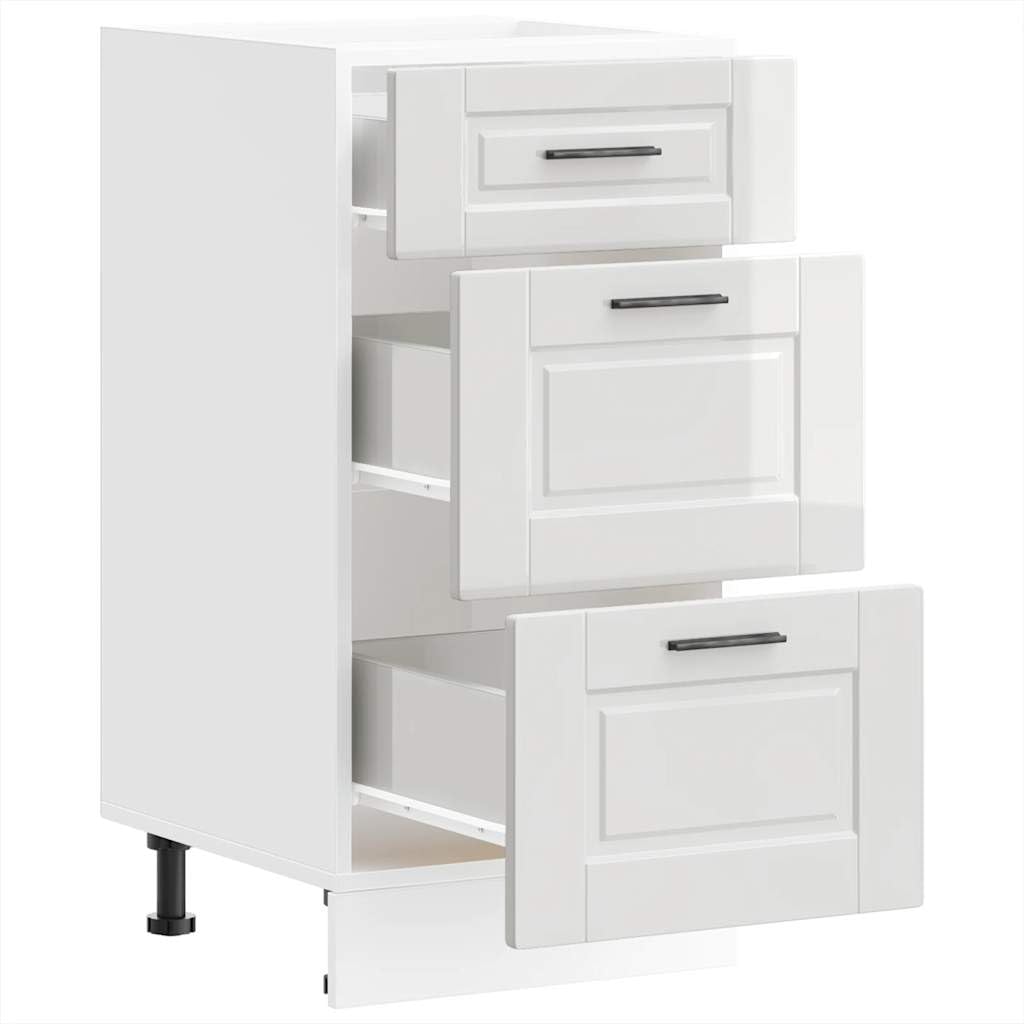 Juego de 2 unidades de armario de madera en color blanco con diseño que ahorra espacio, patas ajustables en altura y compartimento grande para almacenamiento adicional en la cocina