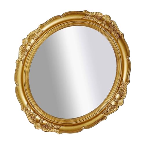 Espejo de Maquillaje Vintage para Pared Dorado FRCOLOR