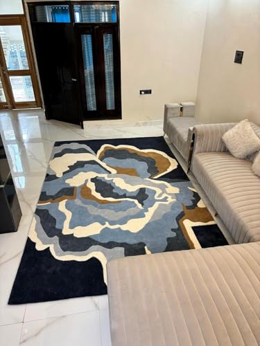 Image of Soft Pure Woolen Modern Collection Tufted Carpet for Living Room,Bedroom'Kitchen and Hall (6 X 8) Feet
