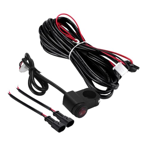 Pièces de réparation pour feux de moto avec câble noir de 2,2 m