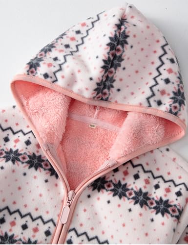 Toddler Printed Polar Fleece hooded Jacket Baby Boys Girls Kids Winter Warm Spring Autumn Outerwear Soft Lightweight3