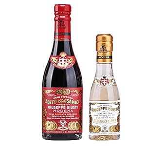 Balsamico azijn uit Modena IGP 3 gouden medaillen “Riccardo Giusti” Il Denso 250 ml en witte dressing 100 ml