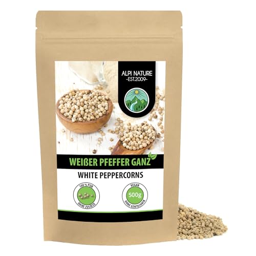 Weißer Pfeffer Alpi Nature Pfeffer weiß ganz, 500g