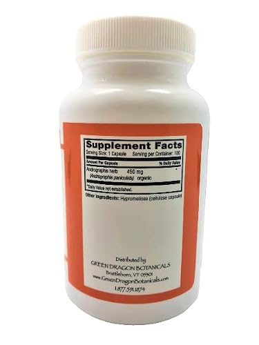 Andrographis (Andrographis Paniculata) Herb - 450 Mg. - 100 Capsules #TOP20