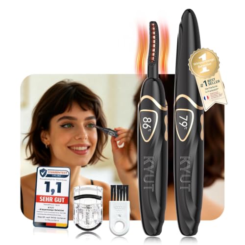 2-IN-1 Wimpernzange Beheizbar mit LCD Temperaturanzeige 6090C30h Schwung Wie Frisch GestyltSofortiges Styling Ohne HitzegefühlWimpern Curler für sicheres Styling zu Hause im Büro und auf Reisen