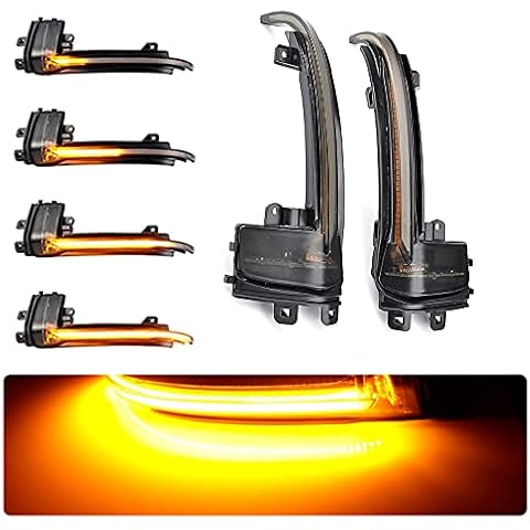 Opaltool 1 Pair Dynamic Led Side Wing Mirror Indicator Turn Signal Rearview Mirror Indicator Light for A4 A5 B8.5 RS3 A3 8P S5 RS4 RS5 Cover