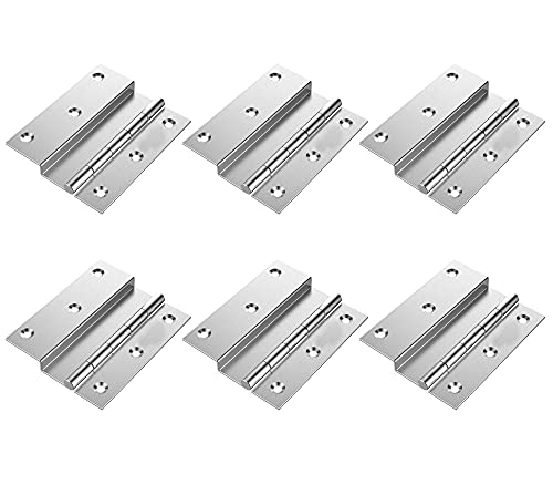 Image of Atlantic Stainless Steel L-Hinges 3 inch X 3 /4 inch X6 MM Matt Finish Pack of 06