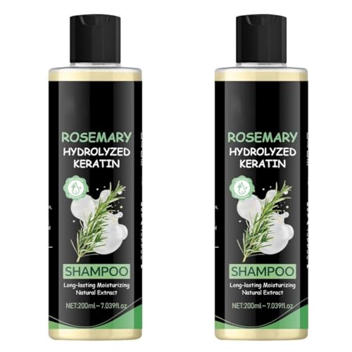 Champú Suave de Romero y Queratina Hidrolizada | Extractos Naturales | Hidratante y Nutritivo | Suave y No Irritante — Diseñado para Cuero Cabelludo Sensible y Cabello Seco | 200 ml