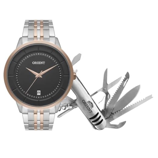 Kit Relógio Masculino Orient Prateado Grande Original Mtss1103