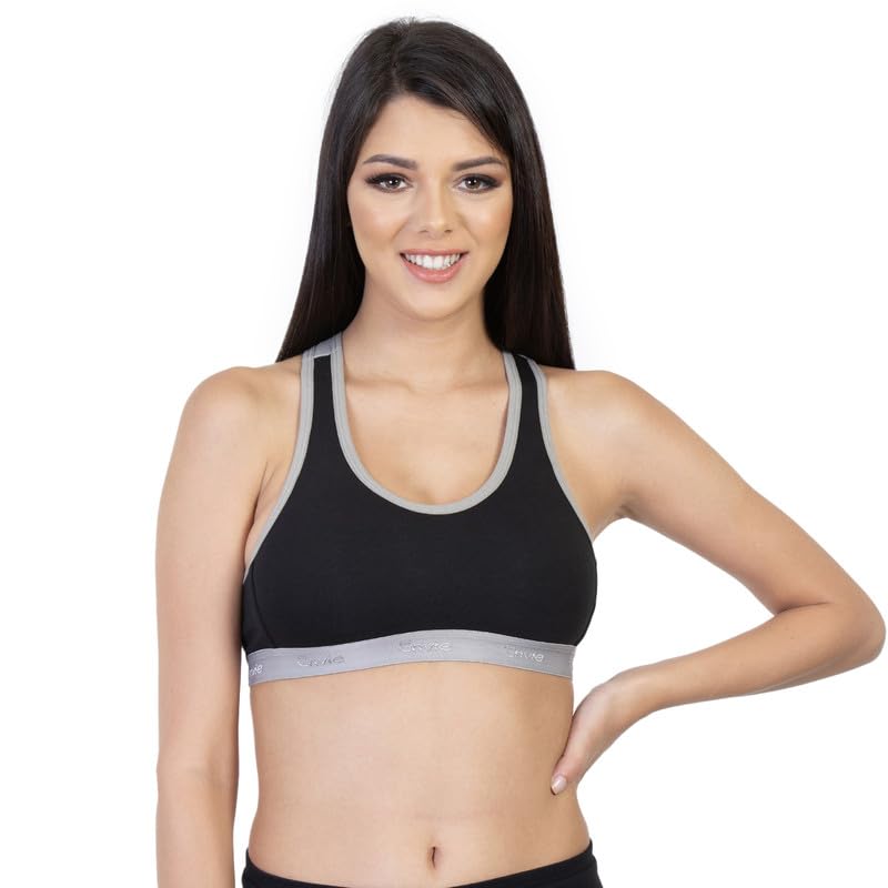 envie Non-Padded Racer Back Sports Bra for Women's and Girls - for Gym, Yoga, Joggings - Fitness Bra for Women's -Full Coverage, Doubled Layered, Durable Band - 200GSM-picture-24