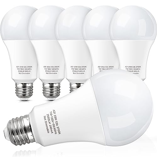KINDEEP A21 LED Light Bulbs Soft White, 150-200 Watt Equivalent