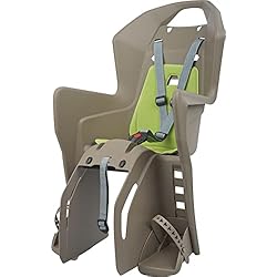 Polisport Silla Bici POLISPORT 8631500014 - Silla Trasera KOOLAH CFS para Bicicleta con Ruedas de 26'' a 29'' Apta para niños con un Peso de 9 a 22Kg con Anclaje en el portaequipajes en Color Marrón/Verde