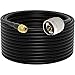 15-Meter(49.2 Ft) Low Loss RG58 N Male to SMA Male Antenna RF Coaxial Cable Connector and Two-Way Radio Applications Pure Copper 50 ohm Cable