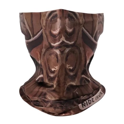 RIDEIRON Masque moto, plusieurs modèles différents, protection UV, cache-cou respirant pour motocycliste, cycliste, pêcheur, randonneur,Marron Foncé