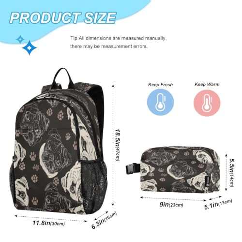 Sac à déjeuner ensemble sac à dos léger pour écoliers actifs