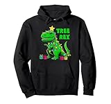albero di natale rex luci babbo t-rex dinosauro gioco di parole bambini ragazzi felpa con cappuccio