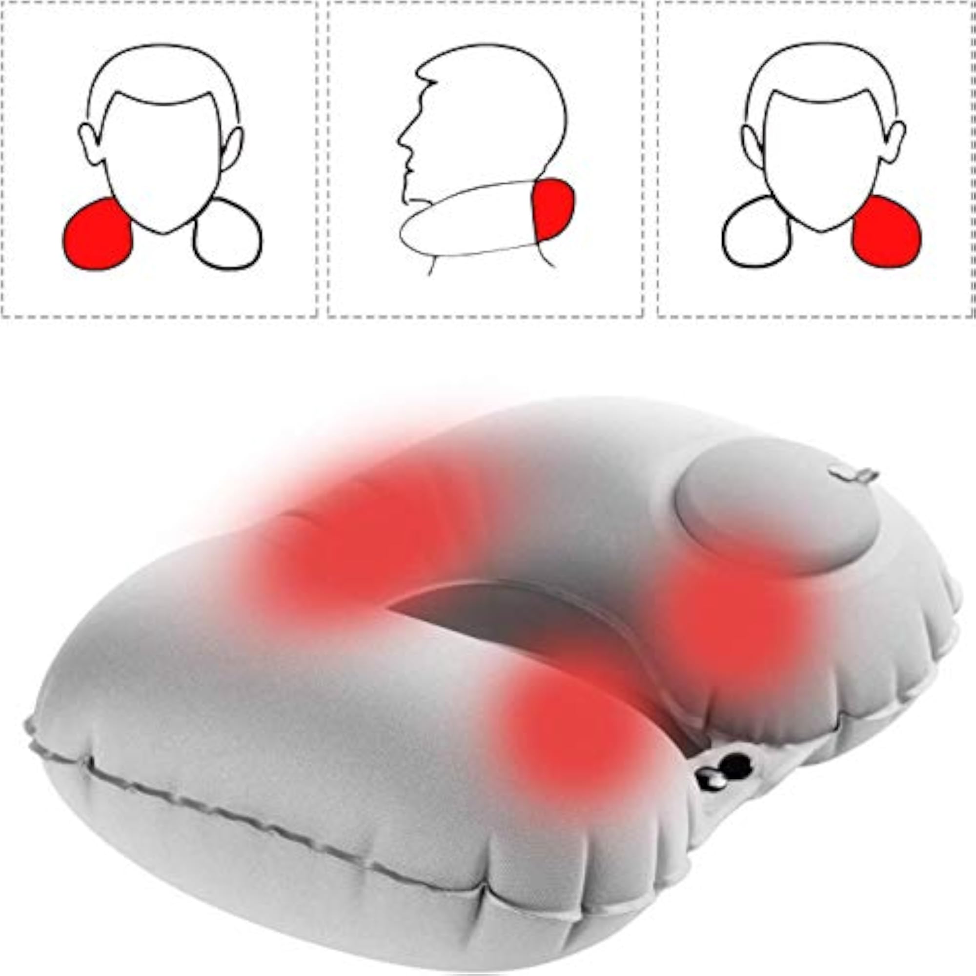 Automatic Air Inflatable U-Shape Travel Pillow