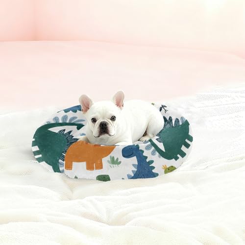 Coussin pour chat amovible lavable vert dinosaure de très petite taille M - 3