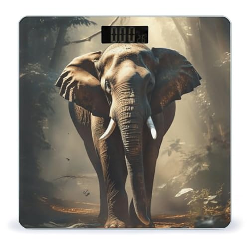 Báscula digital de baño con pantalla LCD brillante y alta precisión