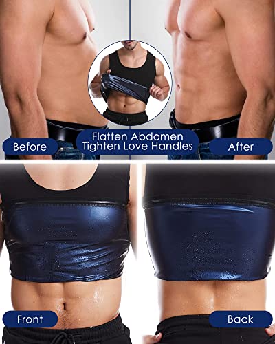 CGTFY Gynecomastia Compression Shirts Men Tank Top Sauna Sweat Shirts,Slimming Body Shaper Vest for Men3