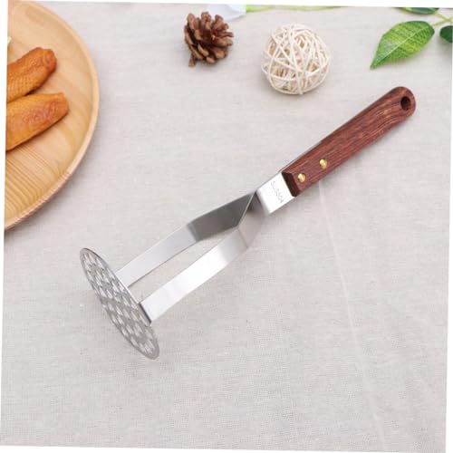 Kartoffelstampfer, Karottenpresser Kartoffelstampfer Edelstahl Holzreis (Color : As Shown, Size : Mx3pcs)