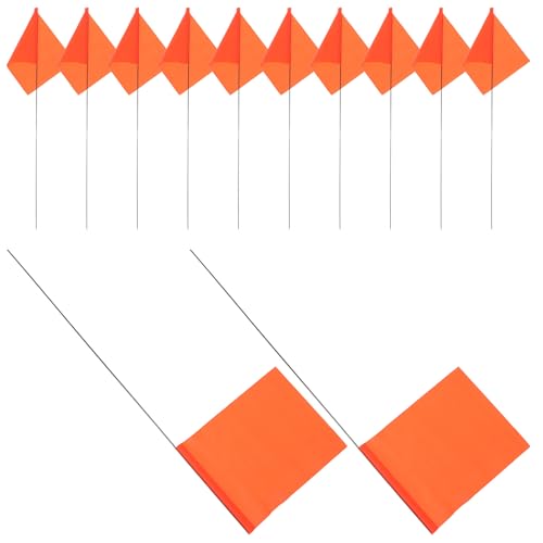 ARTIBETTER 50 piezas Banderas de Marcado Pequeñas para Césped Banderas de Irrigación Resistentes Señalización para Jardinería y Marcado de Líneas Color Naranja Visible Duraderas y Prácticas