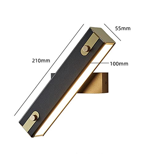 Aplique de pared LED moderno que elimina la fatiga visual con luz cálida orientable 5