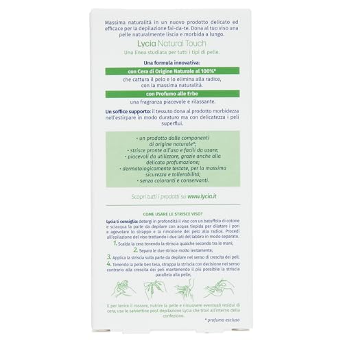 Lycia Strisce Depilatorie Natural Touch Viso