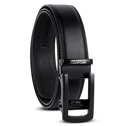Image of HAMMONDS FLYCATCHER Genuine Leather Belt for Men - Perfect for Formal and Casual Wear - Adjustable Waistband up to 46 Inches - Autolock Belt for Formal and Casual Wear