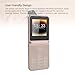PUSOKEI 2G Flip Cell Phone, 2.6 HD Display, Big Buttons, Clear Sound, High Resolution Camera, Built in LED Flashlight, Mobile Phone with 1400mAh Battery for Seniors (Gold)