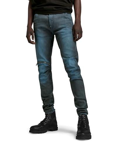 Image of G-STAR RAW 5620 3D Zip Knee Skinny Jeans for Men, 3D Lead Cobler, 30W x 32L