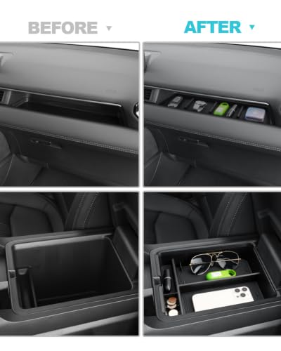Image of CDEFG for 2026 Honda Pilot Center Console Organizer & Passenger Storage | 2026 Honda Pilot Accessories, Front Row Passenger Storage Tray & Middle Console Armrest Storage Box, ABS Material