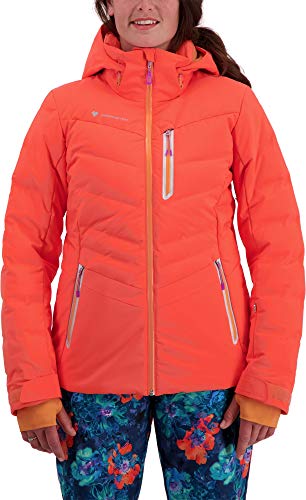 Obermeyer Women's Cosima Down Jacket Spritz 4 & E-Tip Glove Bundle