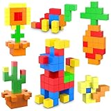 VIXA マグネットキューブ マグネット 磁気おもちゃ 35個 30mm 立体パズル ブロック STEM教育キット積み木 算数教材 図形 体積 知育玩具 脳開発パズル DIY積み木 建築セット 学校&幼稚園用 子供 男の子 女の子 幼児 誕生日 ギフト クリスマス プレゼント 贈り物 (35個)