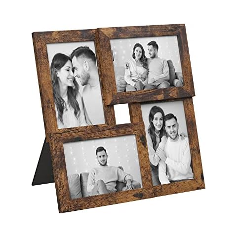SONGMICS Rustic Brown Collage Photo Frames Cover
