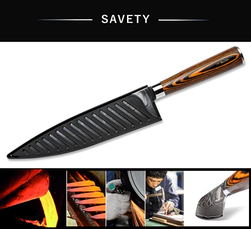 Damastmesser Wolfblood XL Küchenmesser (32 cm) für Profis