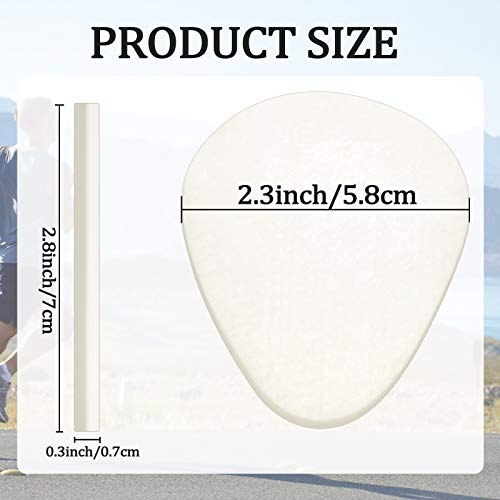 Image of Syhood 20 Pieces Metatarsal Felt Pads Foot Insert Pads Ball of Cushion for Pain Relief Forefoot and Sole Adhesive Accessories for Men and Women 1 /4 Inch Thick(Oval,White,Wool Felt)