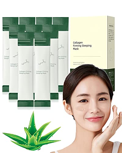ZDU Collagen Firming Mask, 20 PCS Collagen Firming Sleeping Mask, Wash-Free Firming Anti Aging Moisturizing Facial Mask 20 Count (Pack of 1)