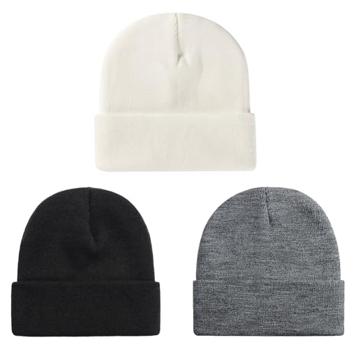 Image of ZOORON Beanie for Men Women Warm Winter Hat Unisex Soft Knit Cuffed Beanie