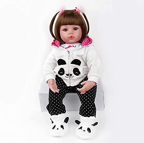 ZIYIUI Lebensechte Reborn Babypuppen 60cm 24 Zoll Weiche Vinyl Silikon Simulation Reborn Babys Mädchen Puppen wie echte… – Bild 4