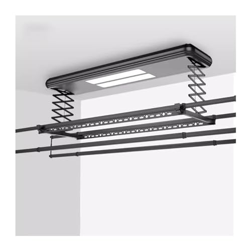 Tendedero de Techo eléctrico, Barra de Secado, Control Remoto automático de Pared, elevación de una Sola Fila, Estante de Tijeras para Balcones domésticos, baños (Color: A)