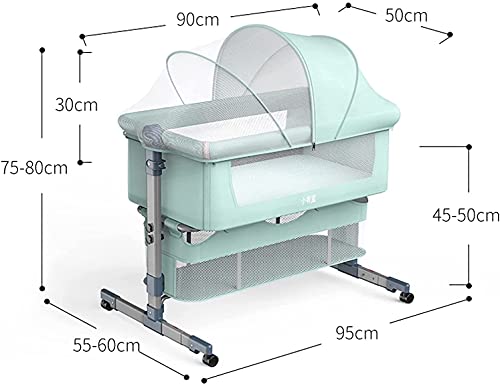 Balanços para bebês Berço lateral para cama móvel Berço com rede respirável Compacto para viagem Ber