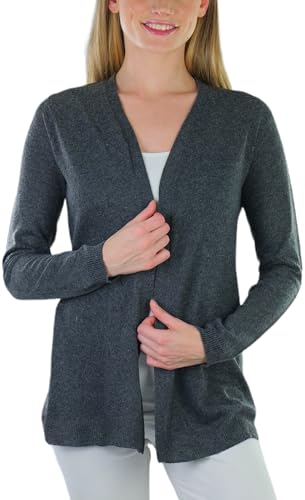 Image of ToBeInStyle Women's Long Sleeve Rib Banded Open Sweater Cardigan