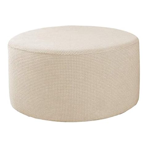 perfk Housse de Pouf Extensible Beige Cover